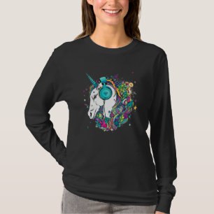 Techno Unicorn Dj Music  EDM Festival T-Shirt