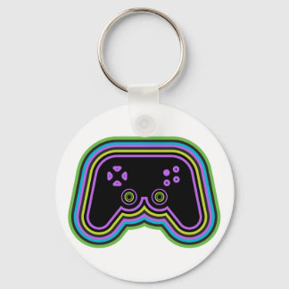 Techno Video Game Controller Key Ring