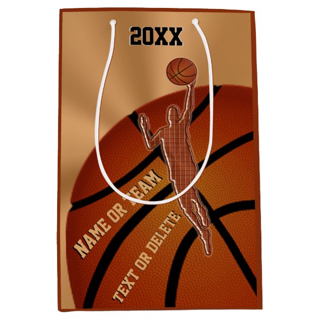 Techno vs Vintage Basketball Gift Bags PERSONALIZE (Front)
