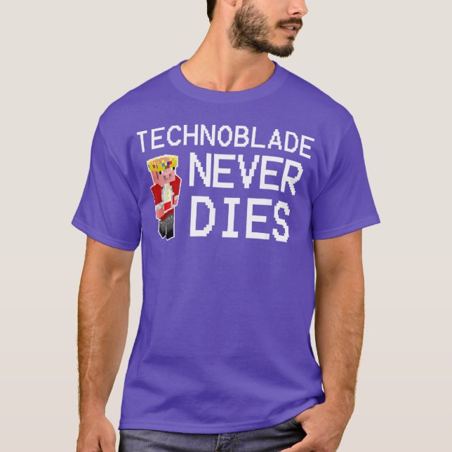 Technoblades Never Dies Video Game Gaming Gamer bi T-Shirt (Front)