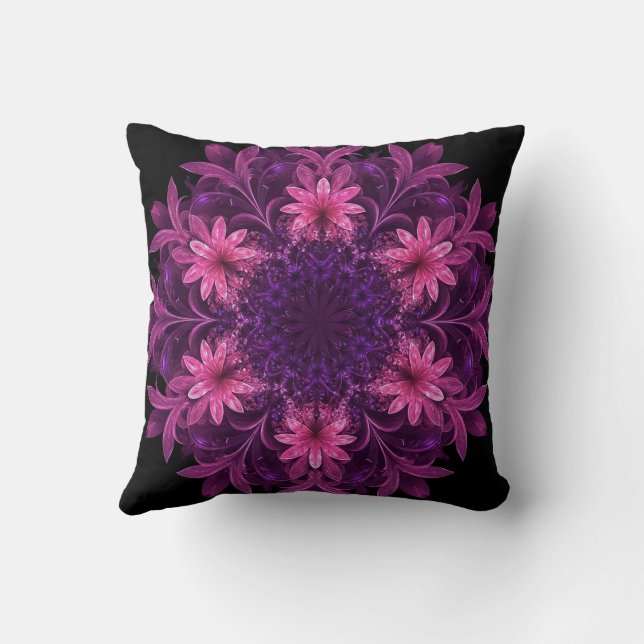 TechnoBloom: The Future of Floral Design Cushion (Back)