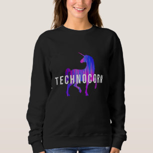 Technocorn Techno Festival Rave Music DJ EDM Bass  Sweatshirt