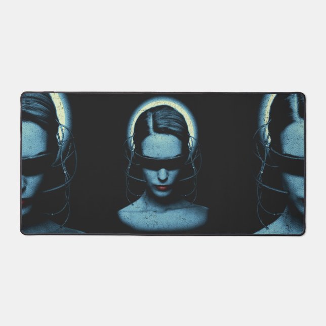 Technoir - Sci-fi Streetwear Desgin Desk Mat (Front)