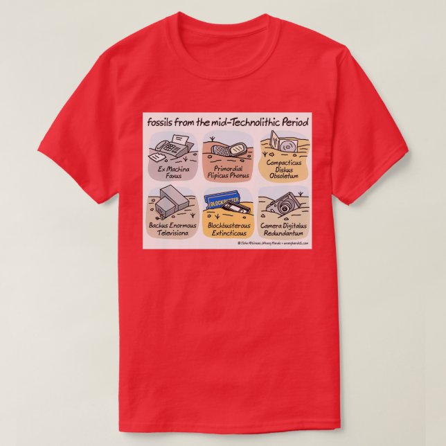 Technolithic fossils T-Shirt (Design Front)