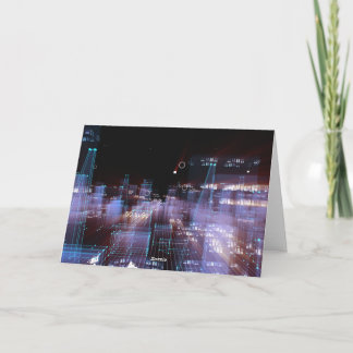 Technological digital city invitation