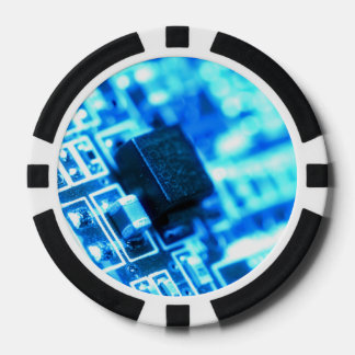 Technology Circuit Poker Chips