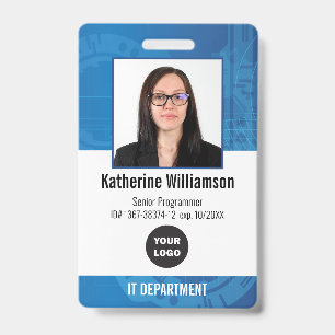 Technology Company Employee Logo and Photo ID Badge