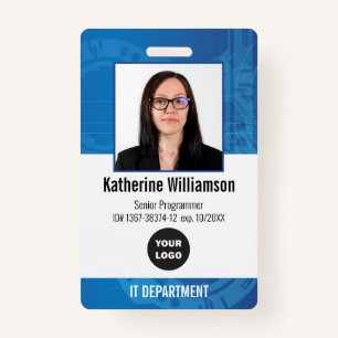 Technology Company Employee Logo and Photo ID ID Badge