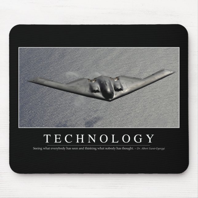 Technology: Inspirational Quote Mouse Pad (Front)