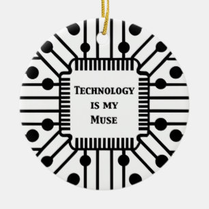 Technology is My Muse Ceramic Tree Decoration