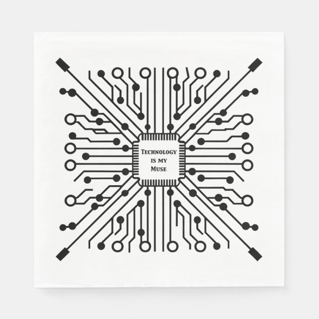 Technology is My Muse Napkin (Front)