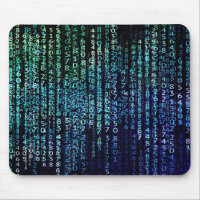 Technology Matrix Binary Code Blue Green