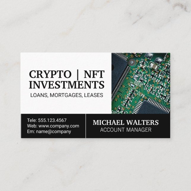 Technology | Microchip Hardware Business Card (Front)