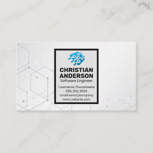 Technology   Microchip Logo Business Card