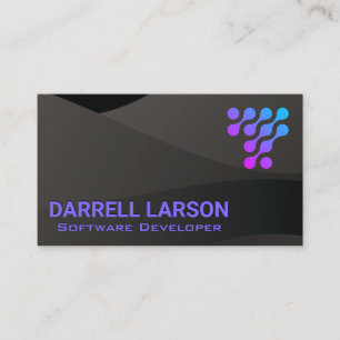Technology Shapes Logo Design   Dark Layers Business Card