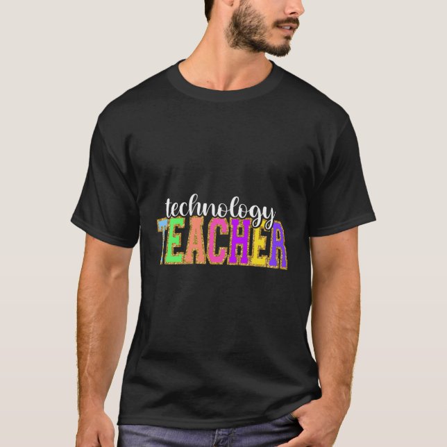 Technology Teacher Funny Back To School Worker App T-Shirt (Front)