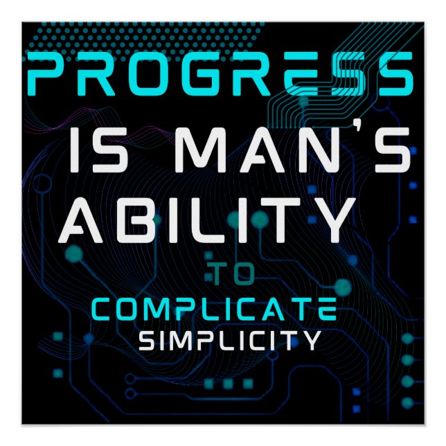 technology tech Progress  Poster (Front)