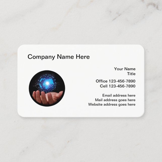 Technology Theme Business Cards (Front)