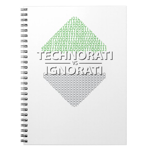 Technorati vs Ignorati Binary Notebook (Front)