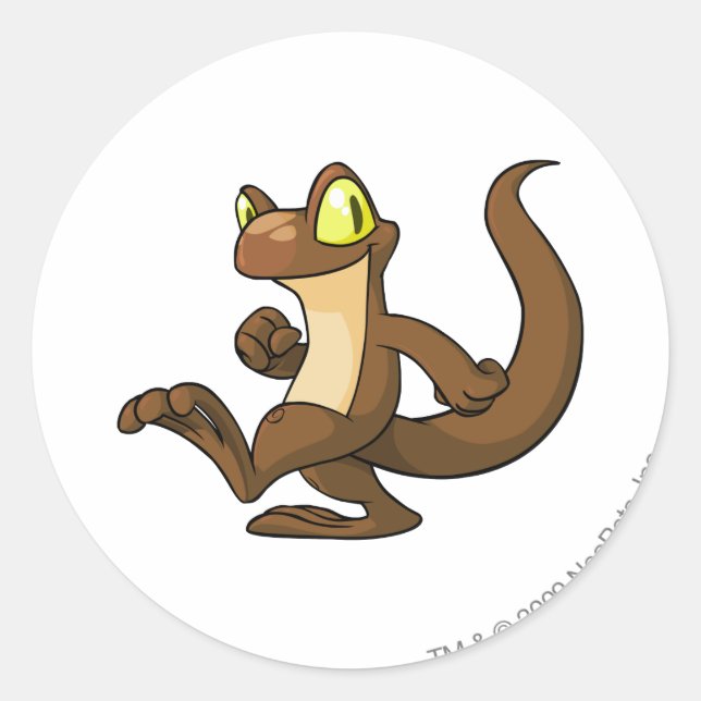 Techo Brown Classic Round Sticker (Front)