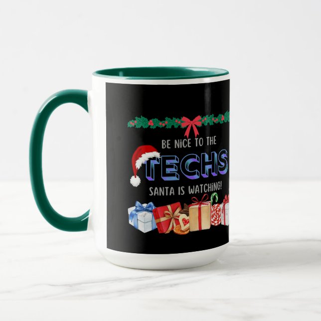 Techs Santa is Watching Mug (Left)
