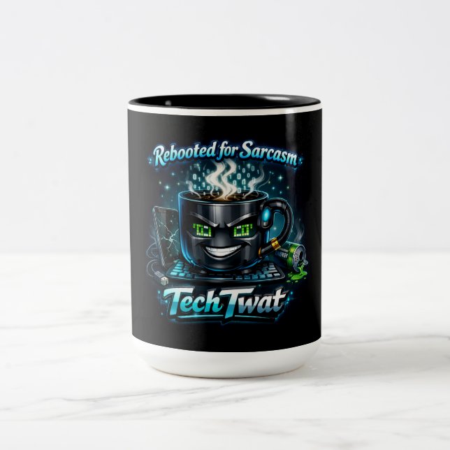 TechTwat Two-Tone Coffee Mug (Center)