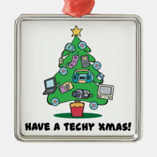 techy electronics chrismas tree metal tree decoration