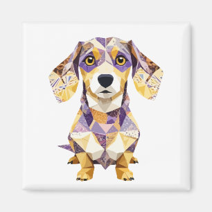 Teckel Playful Adorable Cute Animal Colourful Funn Magnet