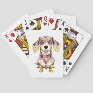 Teckel Playful Adorable Cute Animal Colourful Funn Playing Cards