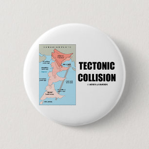 Tectonic Collision (Himalayas) 6 Cm Round Badge