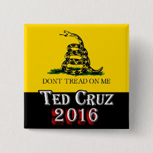 Ted Cruz 2016 - Don't Tread On Me 15 Cm Square Badge