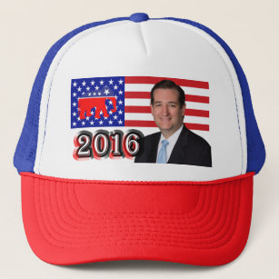 Ted Cruz 2016 - U.S. Flag & Elephant Trucker Hat