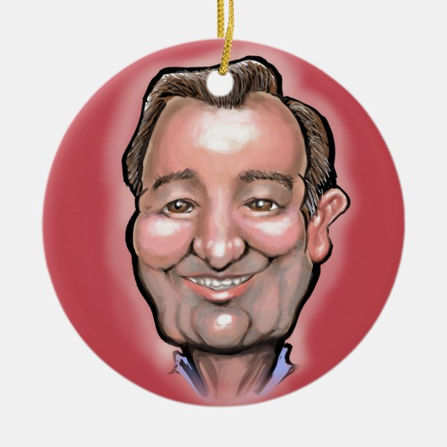 Ted Cruz Ceramic Tree Decoration (Front)