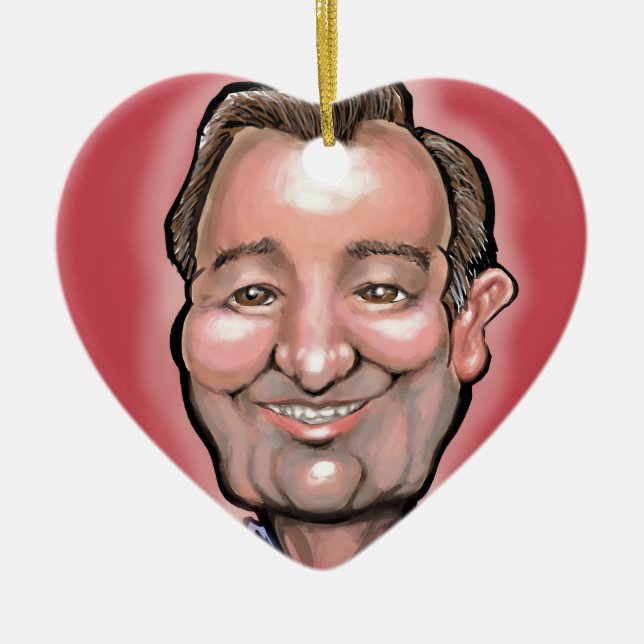 Ted Cruz Ceramic Tree Decoration (Front)