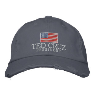 Ted Cruz for President with American Flag Embroidered Hat
