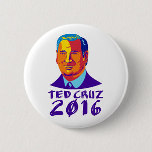 Ted Cruz President 2016 Retro 6 Cm Round Badge