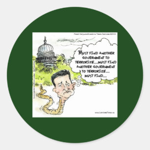 Ted Cruz Slithers From Congress Funny Classic Round Sticker