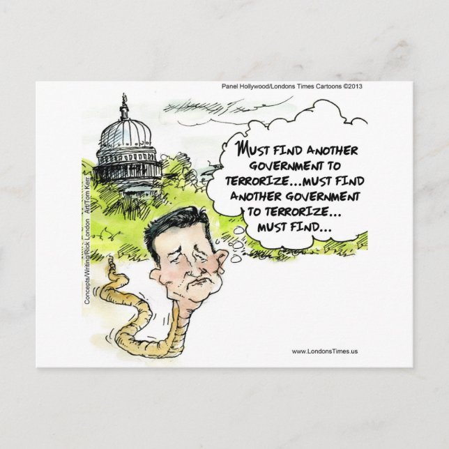 Ted Cruz Slithers From Congress Funny Postcard (Front)
