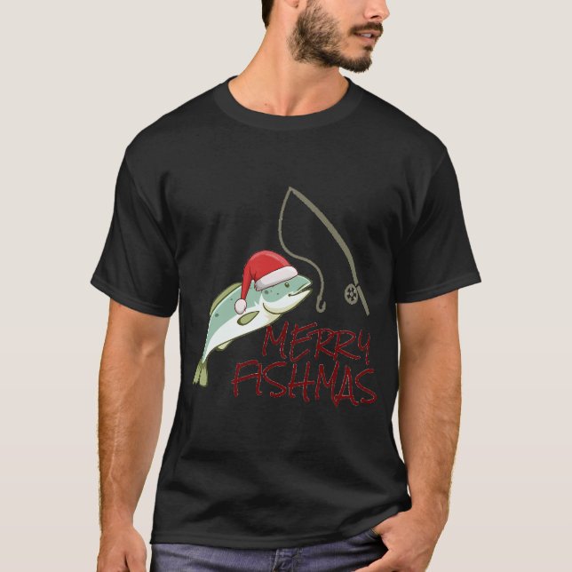 Ted gone fishing Christmas T-Shirt (Front)