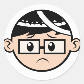 Ted is Sad Classic Round Sticker