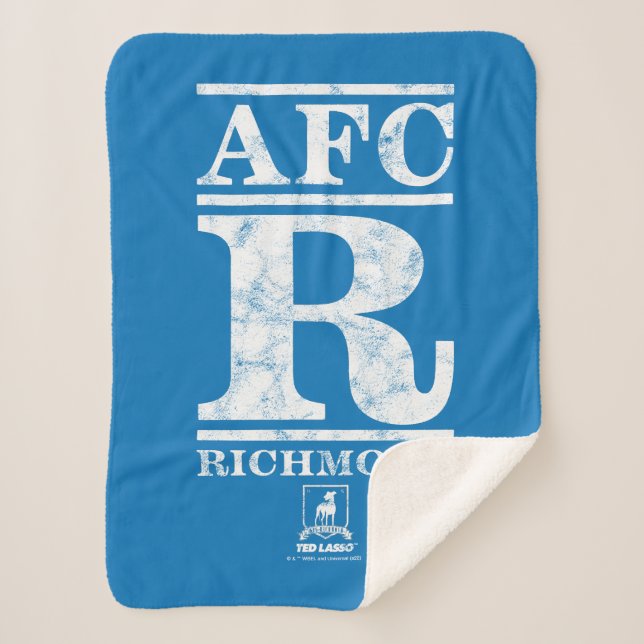 Ted Lasso | AFC R Richmond Text Logo Sherpa Blanket (Front)