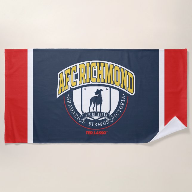 Ted Lasso | AFC Richmond Athletic Circle Badge Beach Towel (Front)