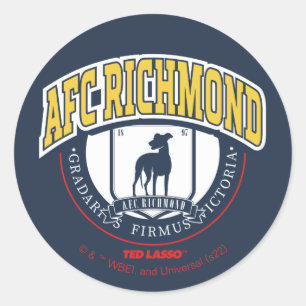 Ted Lasso   AFC Richmond Athletic Circle Badge Classic Round Sticker