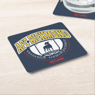 Ted Lasso | AFC Richmond Athletic Circle Badge Square Paper Coaster