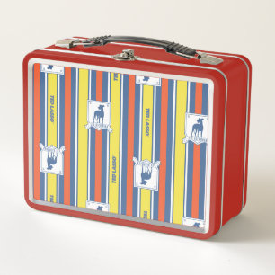 Ted Lasso   AFC Richmond Logo Stripe Pattern Metal Lunch Box