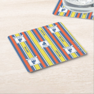 Ted Lasso AFC Richmond Logo Stripe Pattern Square Paper Coaster