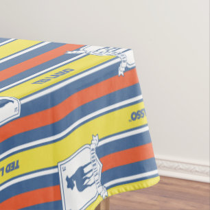 Ted Lasso   AFC Richmond Logo Stripe Pattern Tablecloth