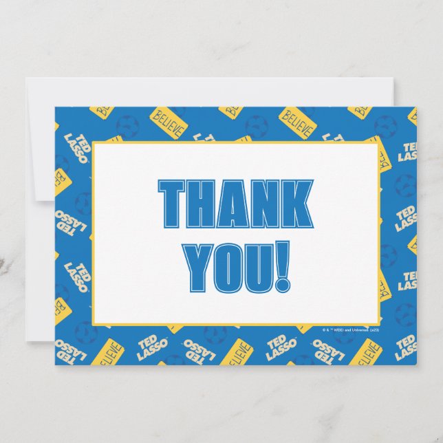 Ted Lasso | Believe Sign and Ball Toss Pattern Card (Front)