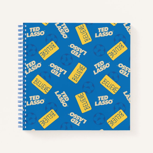 Ted Lasso | Believe Sign and Ball Toss Pattern Notebook (Front)