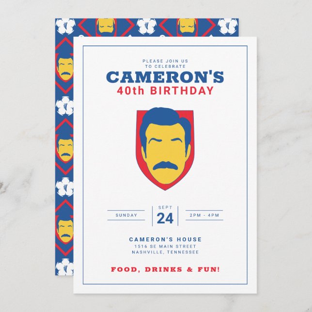 Ted Lasso: Birthday Party Invitation (Front/Back)